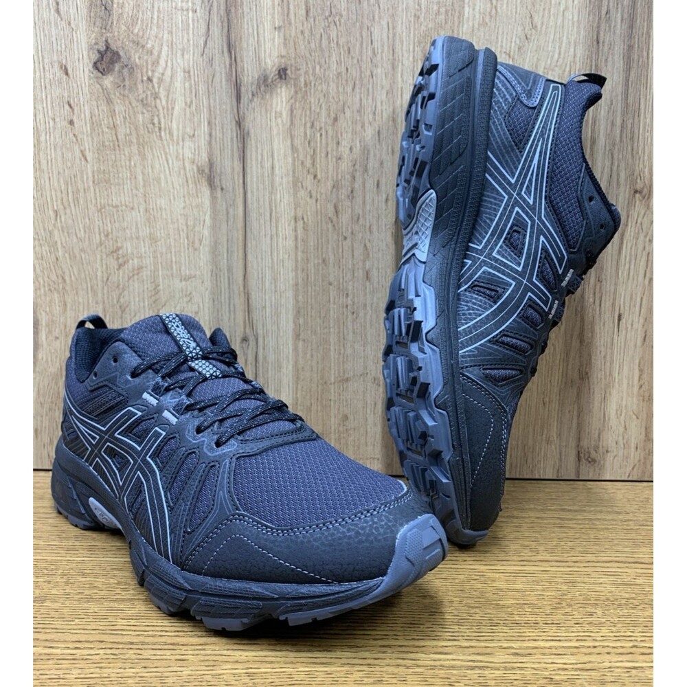 Asics Gel-Venture 7 Mens Size 9.5 Black Athletic Running Walking Shoes Sneakers